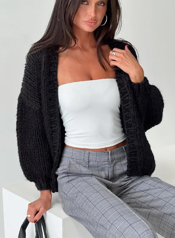 Women's Fashion Clothing Lester Knit Cardigan Black