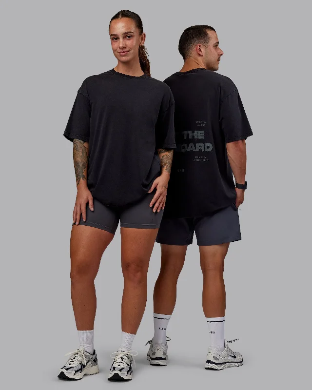 The Epitome Of Modern Women's Fashion Set The Standard Washed FLXCotton Oversized Tee - Black-Black