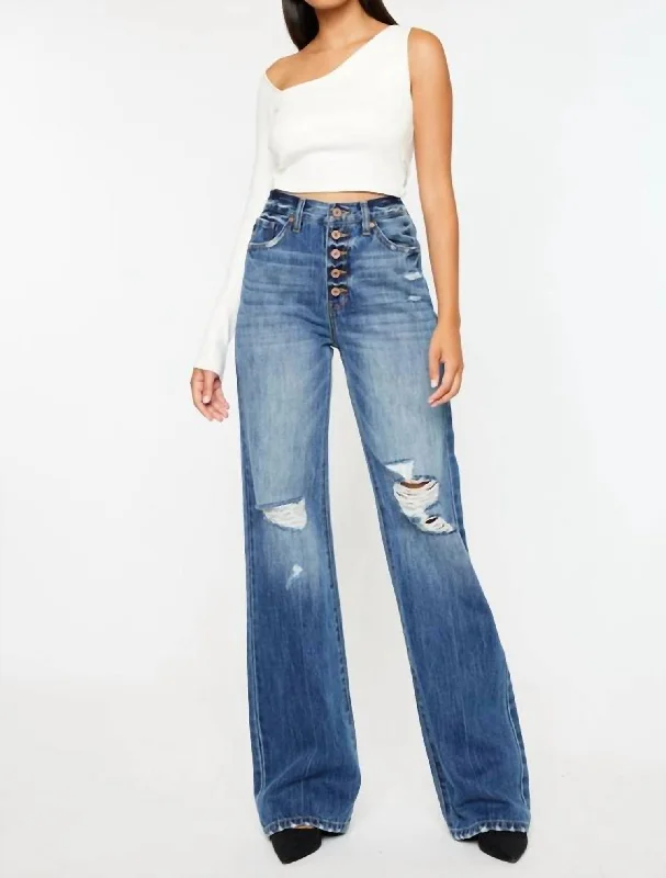 Summer Sale Georgia Wide Leg Jeans In Blue