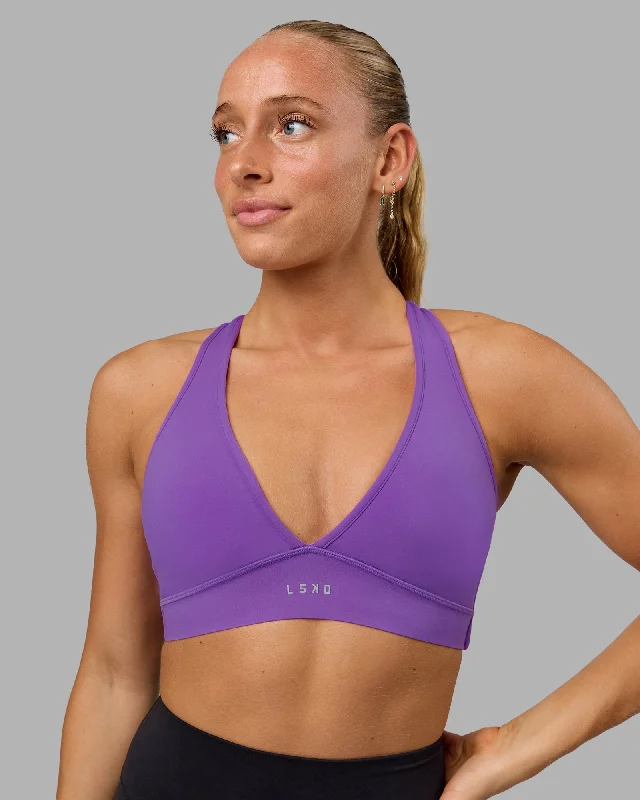 Trend Forward Threads Stamina Sports Bra - Purple Swirl