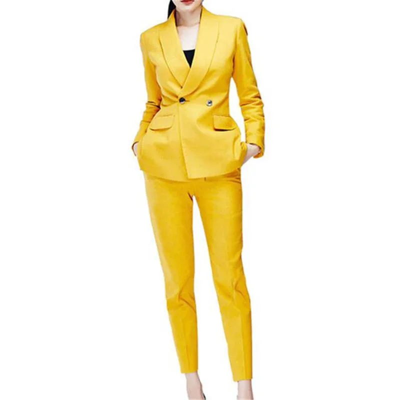 Premium Fabrics Women's Blazer Suits Two Piece Work Pant Suit Office Lady Suits Sets Premium Fabrics Women's Blazer Suits Two Piece Work Pant Suit Office Lady Suits Sets