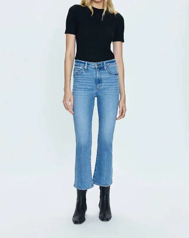 Elegant Styles Lennon High Rise Crop Bootcut Jean In Derby