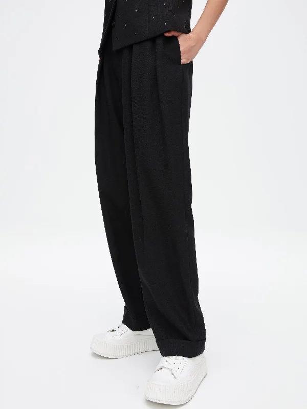 Feminine Dresses for Women in Bold Prints Advanced Texture Turnip Pants
