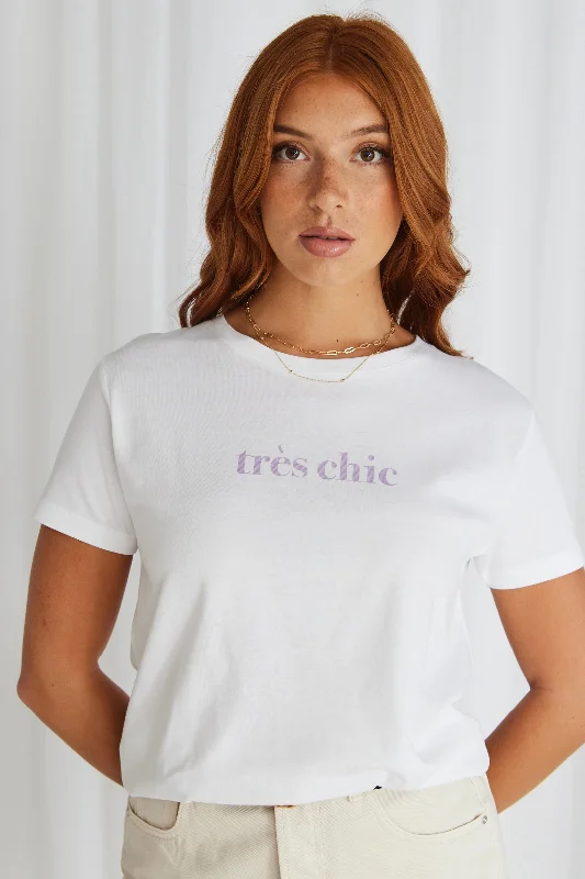 Trendy Fashion For Women Chic White Classic Organic Tee