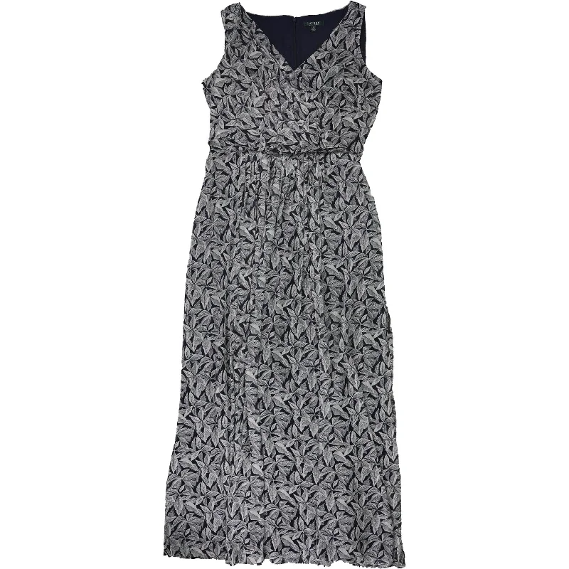 Women's Clothing Stores Ralph Lauren Womens Belted Maxi Dress, Blue, 14