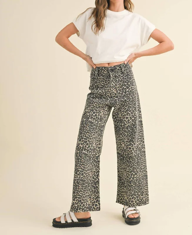 Online Impressions Boutique Leopard Print Jeans