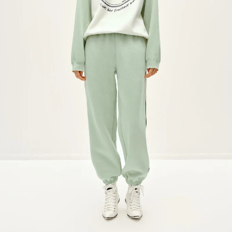 Casual Fashion for Women Cream Teal Sweatpants