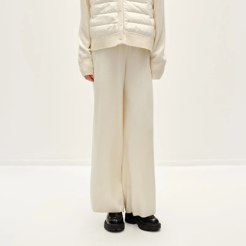 Casual Dresses for Women Cream White Cashmere Knit Pants