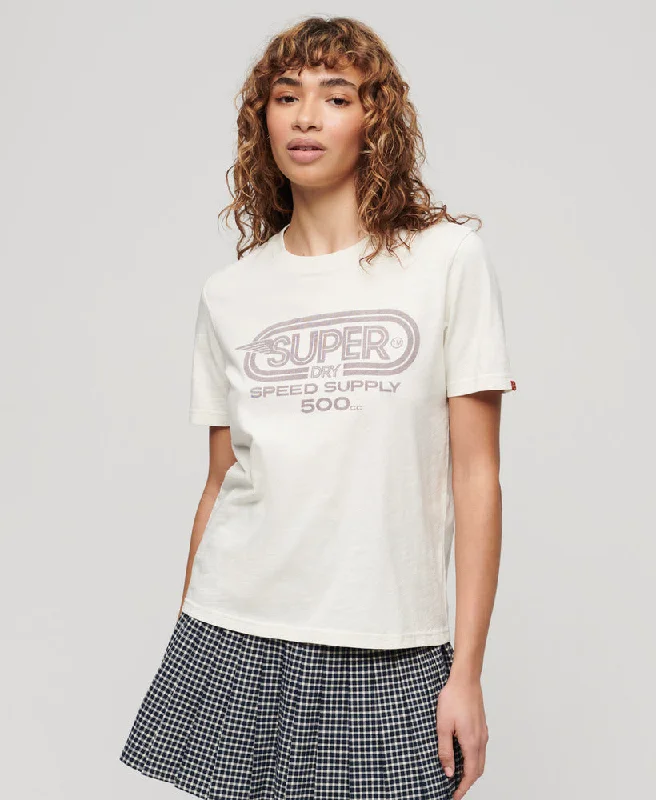 Fashion Frontiers Archive Kiss Print Relaxed T-Shirt | Ecru Slub