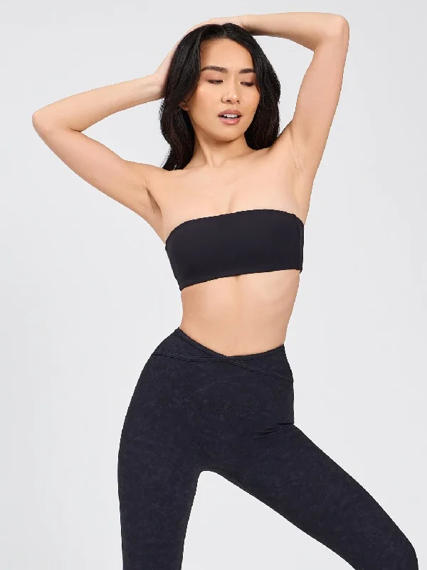 Timeless Elegance Airknit Bandeau - Onyx Black