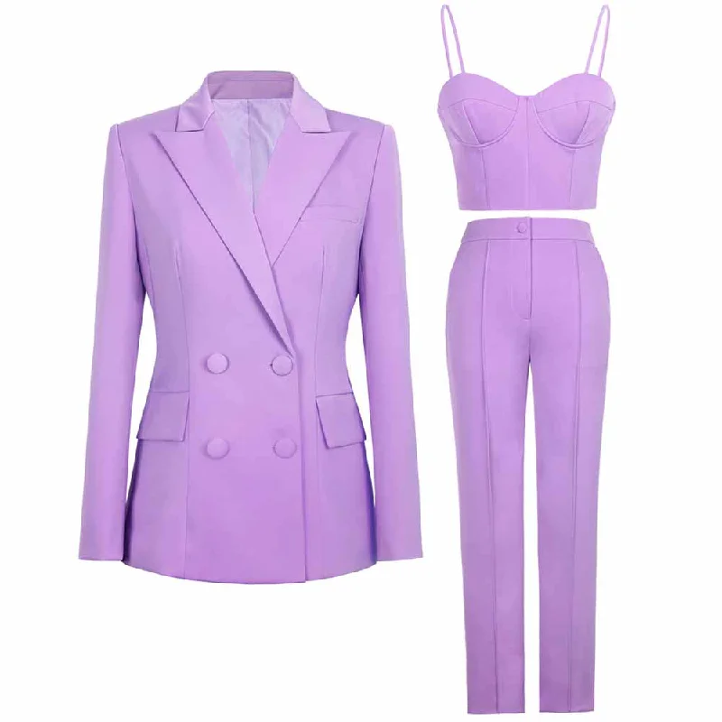 Trendy Fashion For Women Regular-Fit 3-Piece Suit Three-piece suit, Womens suit, Pants Blazer Top, Womens Suit Set, Wedding Suit Trendy Fashion For Women Regular-Fit 3-Piece Suit Three-piece suit, Womens suit, Pants Blazer Top, Womens Suit Set, Wedding Suit