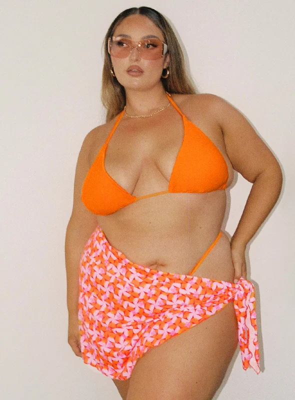 Athleisure Wear Paradise Sarong Orange / Pink Curve