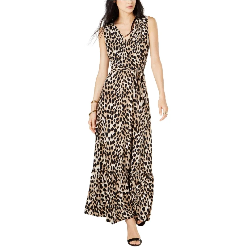 Women’s Casual Dresses I-N-C Womens Leopard Print Maxi Dress