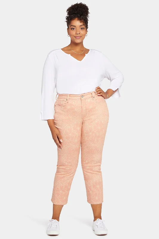 Weekend Sale Marilyn Straight Ankle Jeans In Plus Size - Mirage Leopard