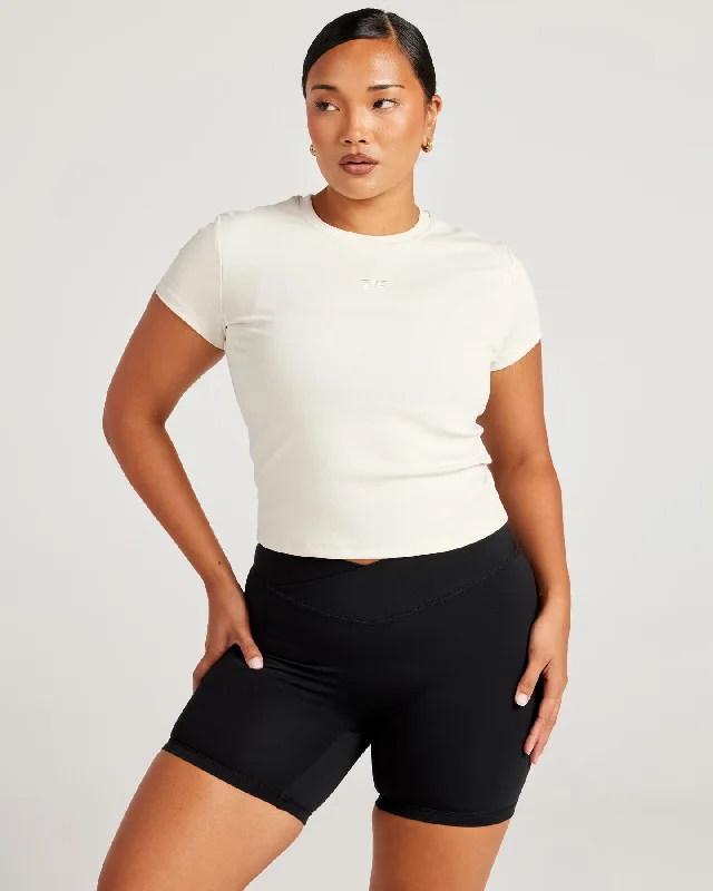 Elevate Your Wardrobe EE Baby Tee - Bone