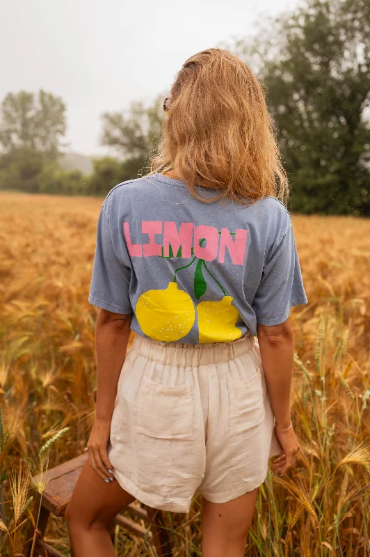 Holiday Glam T-shirt Limon - bleu