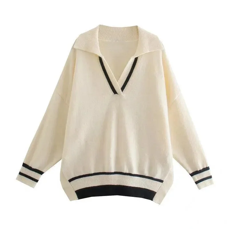 Clothing For Women Loose Striped Pullover Sweaters For Women