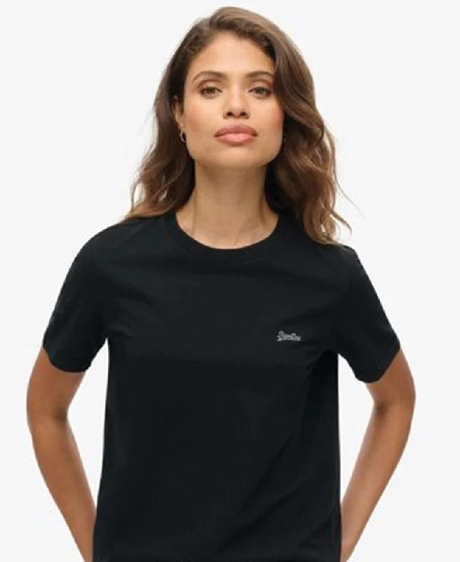 Stylish Statements Essential Logo Emb Tee | Black