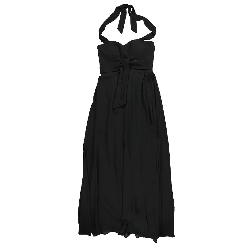 Women's Clothing Sale bar III Womens Solid Maxi Dress, Black, 4