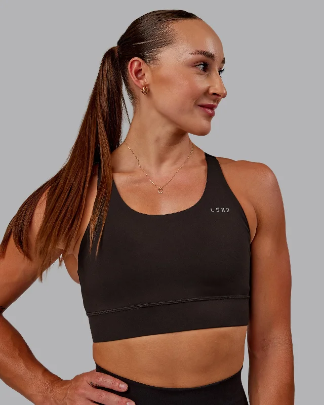 Cutting Edge Fashion Accelerate Sports Bra - Dark Walnut