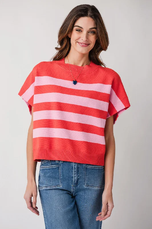 Affordable Fashion for Women Pinch Stripe Knit Sweater Vest