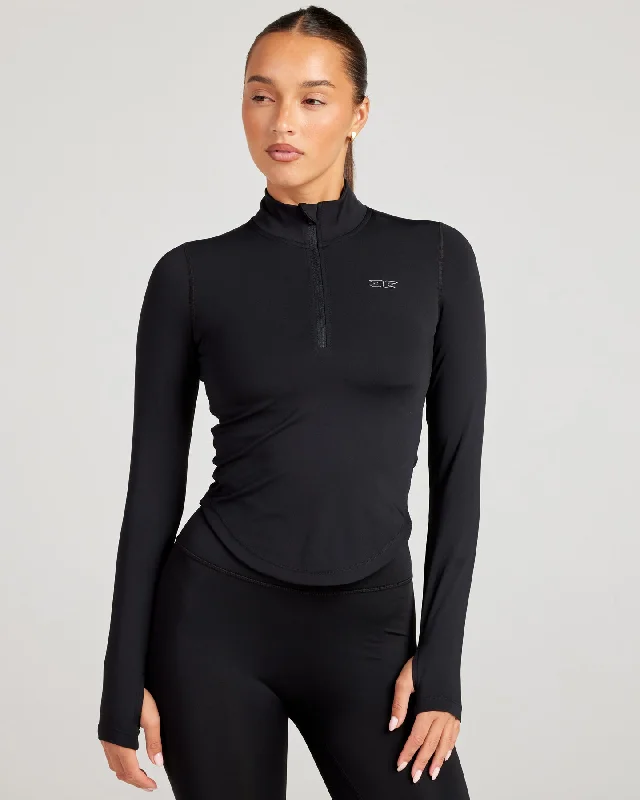Clearance Event ProForm Curved 1/4 Zip - Black