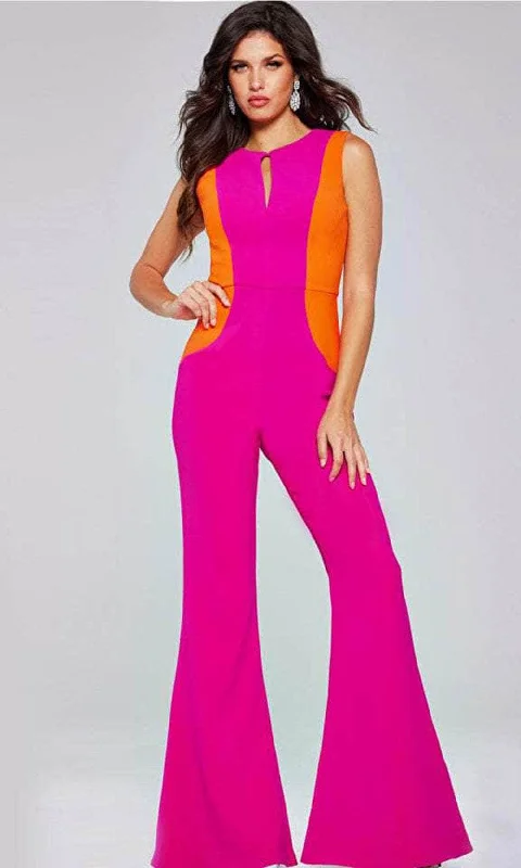 Premium Style Jovani 42801 - Jewel Neck Sleeveless Jumpsuit
