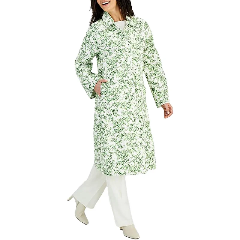 New Arrival Discounts Womens Floral Print Long Raincoat