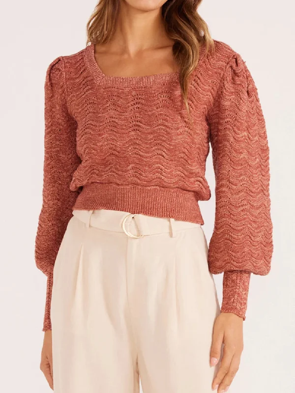 Minimalist Women’s Fashion Clothing MinkPink Aurora Wave Knit Jumper