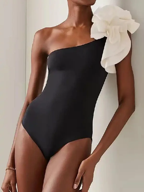 Fashion Forward Delsa Rosette One Shoulder Swimsuit