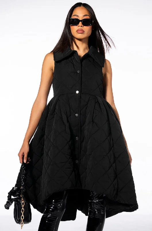 Hot Styles STEPPING OUT QUILTED PEPLUM VEST