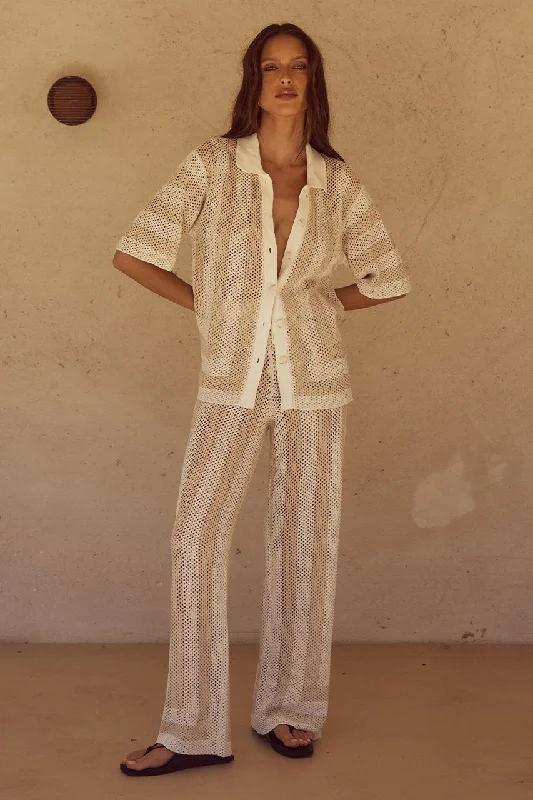 Latest Fashion for Women ZIGGY TOP - WHITE/SAND