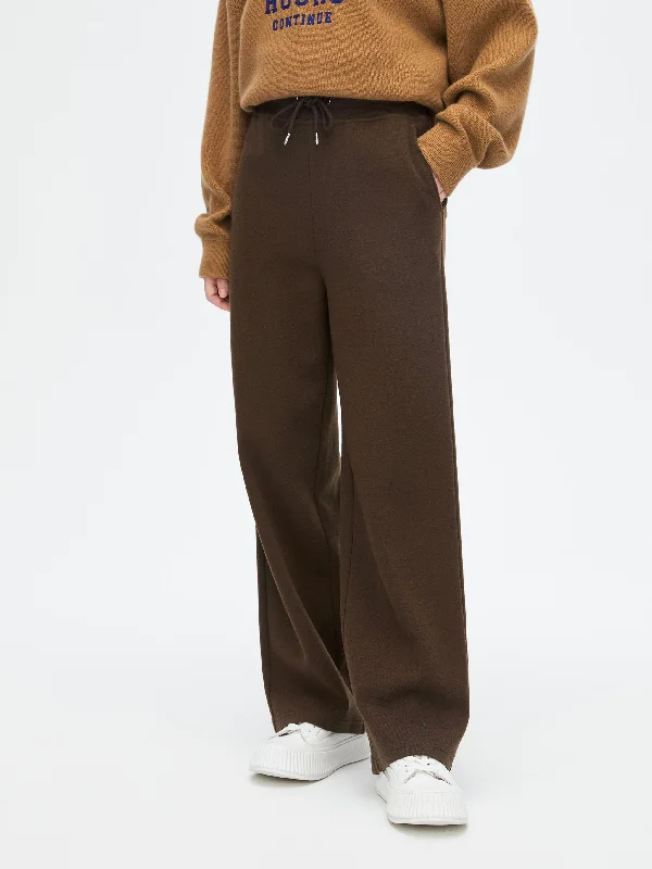 Comfortable Loungewear for Women Wool Knit Wide Leg Pants